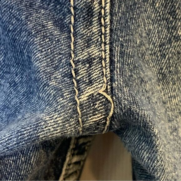 GS115 Mens Jean Shorts Size 42 Bruce Slim Fit Blue Denim Distressed - Picture 5 of 11